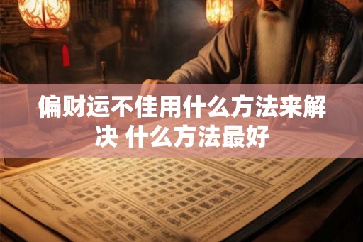 偏财运不佳用什么方法来解决 什么方法最好