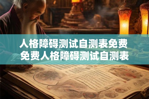 人格障碍测试自测表免费 免费人格障碍测试自测表