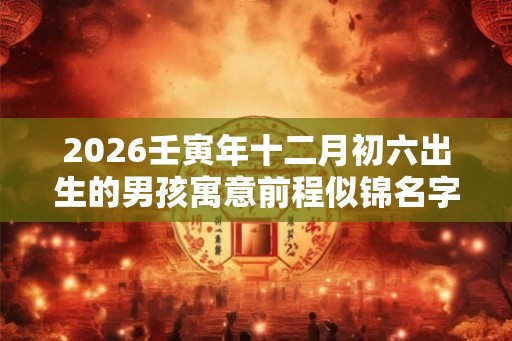 2026壬寅年十二月初六出生的男孩寓意前程似锦名字