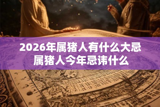 2026年属猪人有什么大忌 属猪人今年忌讳什么