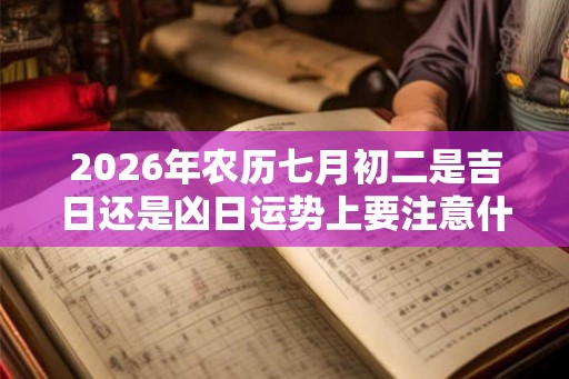 2026年农历七月初二是吉日还是凶日运势上要注意什么 2026年农历七月初二是吉日还是凶日运势上要注意什么