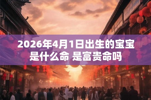 2026年4月1日出生的宝宝是什么命 是富贵命吗