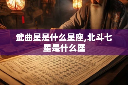 武曲星是什么星座,北斗七星是什么座