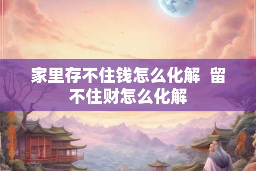 家里存不住钱怎么化解  留不住财怎么化解