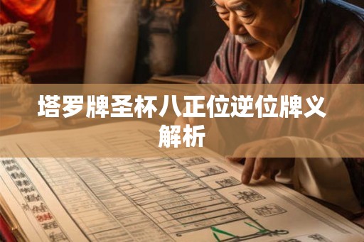 塔罗牌圣杯八正位逆位牌义解析