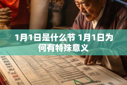 1月1日是什么节 1月1日为何有特殊意义
