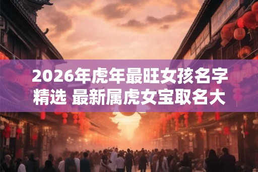 2026年虎年最旺女孩名字精选 最新属虎女宝取名大全2026