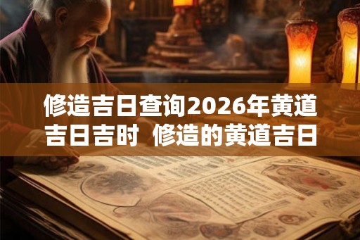 修造吉日查询2026年黄道吉日吉时  修造的黄道吉日