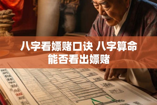 八字看嫖赌口诀 八字算命能否看出嫖赌