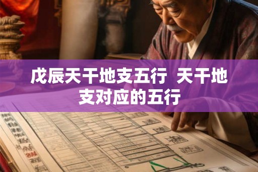 戊辰天干地支五行  天干地支对应的五行