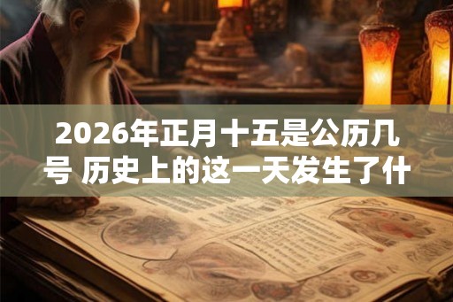 2026年正月十五是公历几号 历史上的这一天发生了什么 2026年正月十五是公历几号 历史上的这一天发生了什么
