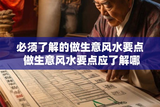 必须了解的做生意风水要点 做生意风水要点应了解哪些