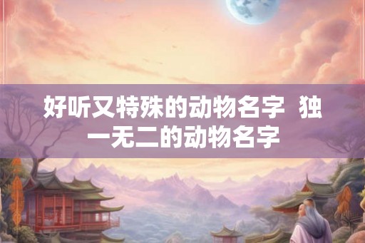 好听又特殊的动物名字  独一无二的动物名字