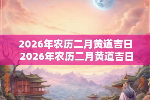 2026年农历二月黄道吉日 2026年农历二月黄道吉日一览表