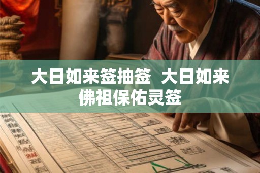 大日如来签抽签 大日如来佛祖保佑灵签 大日如来签抽签 大日如来佛祖保佑灵签