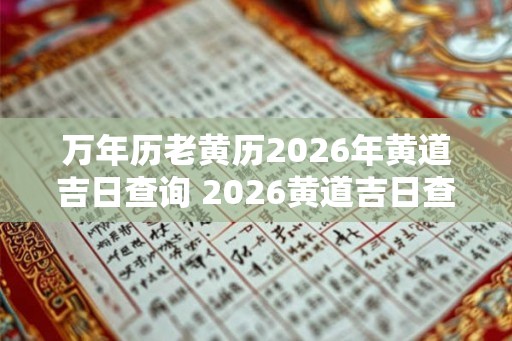 万年历老黄历2026年黄道吉日查询 2026黄道吉日查询