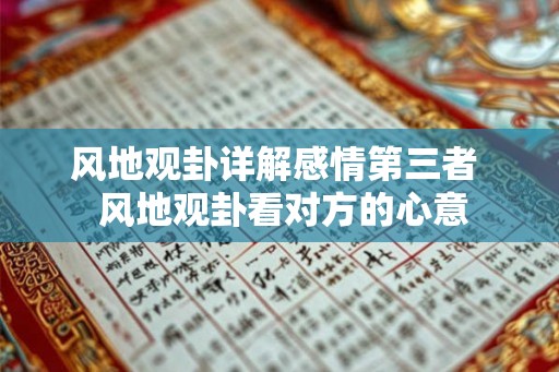 风地观卦详解感情第三者  风地观卦看对方的心意