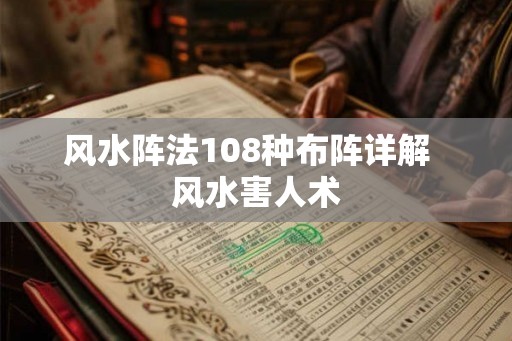 风水阵法108种布阵详解  风水害人术