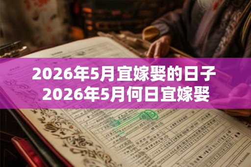 2026年5月宜嫁娶的日子 2026年5月何日宜嫁娶