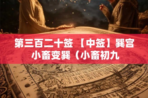 第三百二十签 【中签】巽宫 小畜变巽（小畜初九