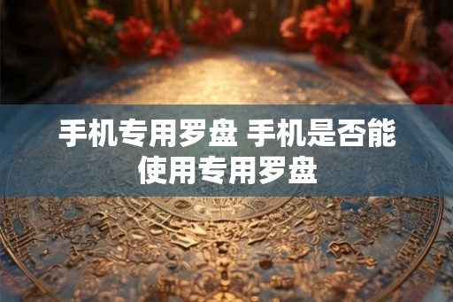 手机专用罗盘 手机是否能使用专用罗盘