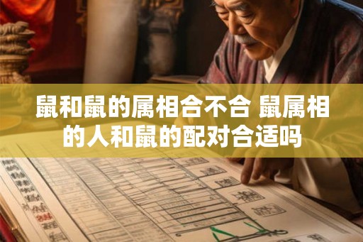 鼠和鼠的属相合不合 鼠属相的人和鼠的配对合适吗