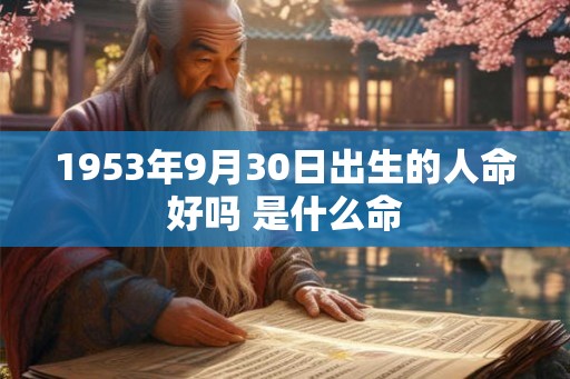 1953年9月30日出生的人命好吗 是什么命