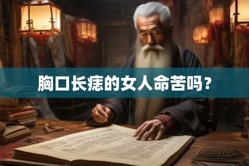胸口长痣的女人命苦吗？