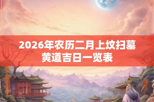 2026年农历二月上坟扫墓黄道吉日一览表
