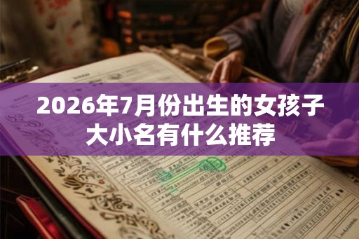 2026年7月份出生的女孩子大小名有什么推荐 2026年7月份出生的女孩子大小名有什么推荐
