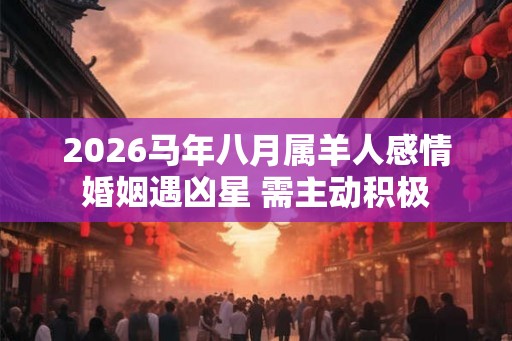 2026马年八月属羊人感情婚姻遇凶星 需主动积极