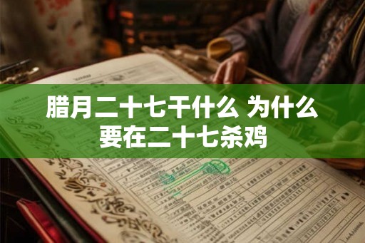 腊月二十七干什么 为什么要在二十七杀鸡