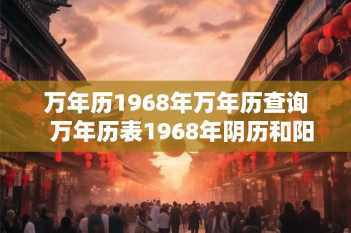 万年历1968年万年历查询 万年历表1968年阴历和阳历对照表 万年历1968年万年历查询 万年历表1968年阴历和阳历对照表