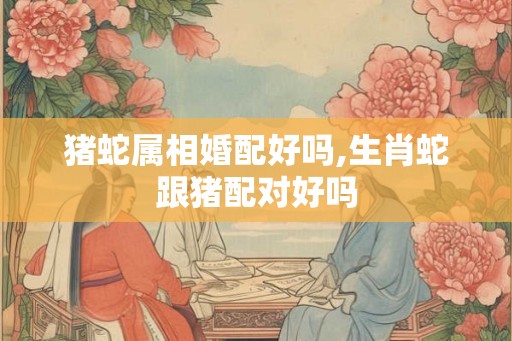 猪蛇属相婚配好吗,生肖蛇跟猪配对好吗