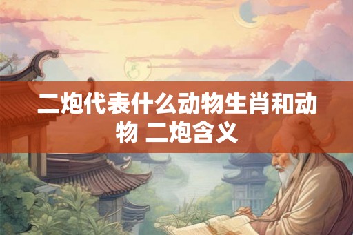 二炮代表什么动物生肖和动物 二炮含义