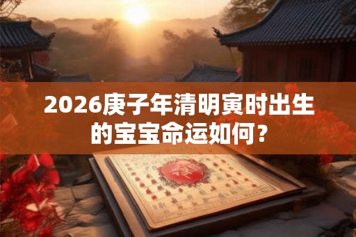 2026庚子年清明寅时出生的宝宝命运如何？