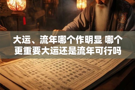 大运、流年哪个作明显 哪个更重要大运还是流年可行吗