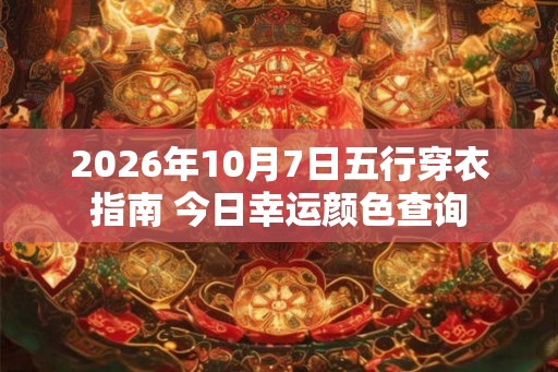2026年10月7日五行穿衣指南 今日幸运颜色查询