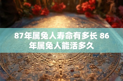 87年属兔人寿命有多长 86年属兔人能活多久
