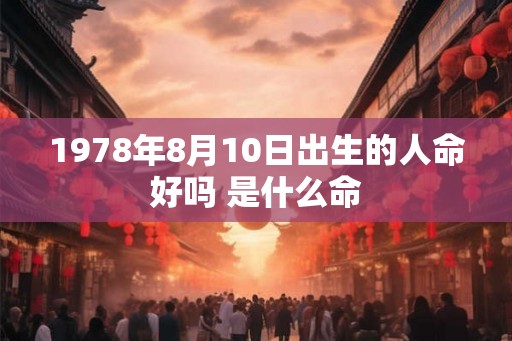 1978年8月10日出生的人命好吗 是什么命