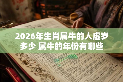 2026年生肖属牛的人虚岁多少 属牛的年份有哪些
