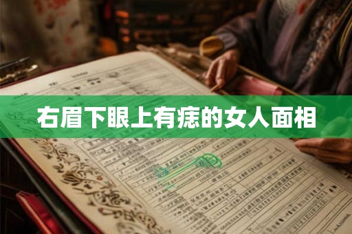 右眉下眼上有痣的女人面相 右眉下眼上有痣的女人面相