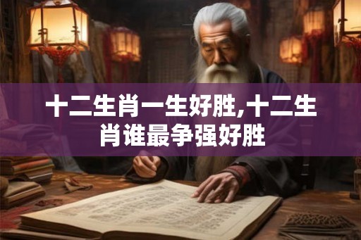 十二生肖一生好胜,十二生肖谁最争强好胜
