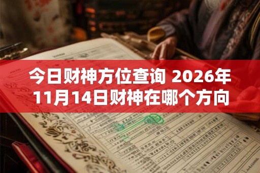 今日财神方位查询 2026年11月14日财神在哪个方向 今日财神方位查询 2026年11月14日财神在哪个方向