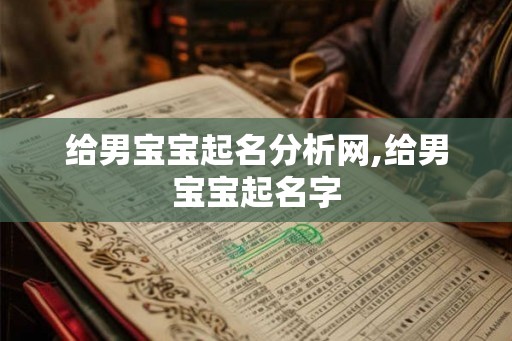 给男宝宝起名分析网,给男宝宝起名字
