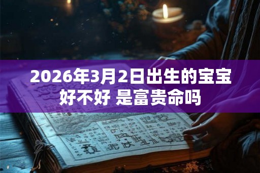 2026年3月2日出生的宝宝好不好 是富贵命吗 2026年3月2日出生的宝宝好不好 是富贵命吗