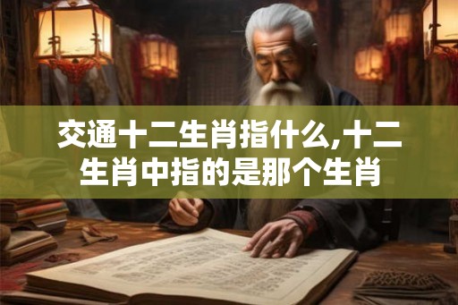 交通十二生肖指什么,十二生肖中指的是那个生肖