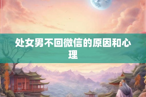 处女男不回微信的原因和心理