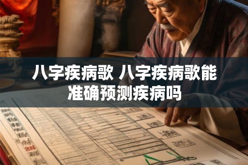八字疾病歌 八字疾病歌能准确预测疾病吗