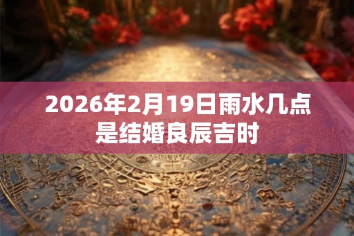 2026年2月19日雨水几点是结婚良辰吉时